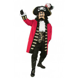 Orange Pirate mascot costume character dressed with a Capri Pants